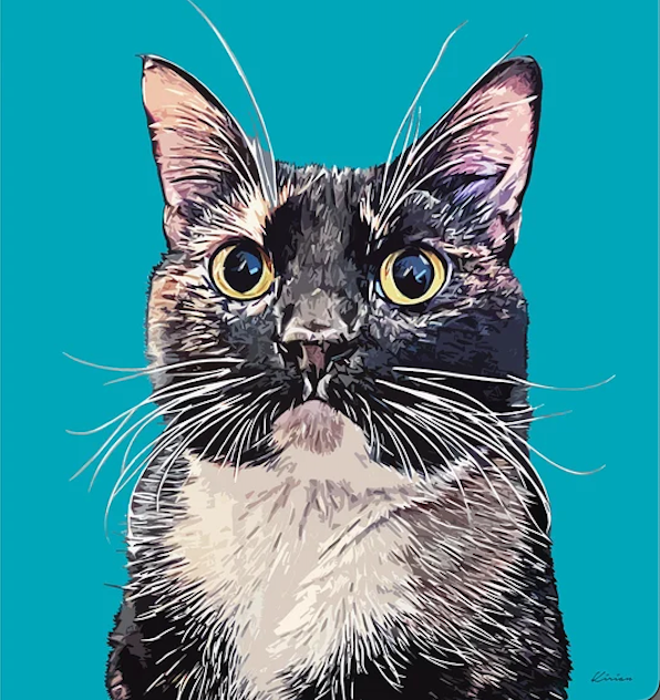 Realistic Pop Art Personalized Pet Portrait