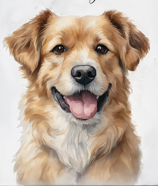 Watercolor Personalized Pet  Portrait