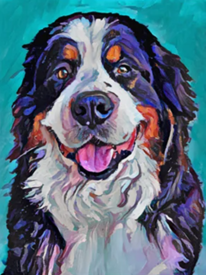 Oil Paint Personalized Pet  Portrait