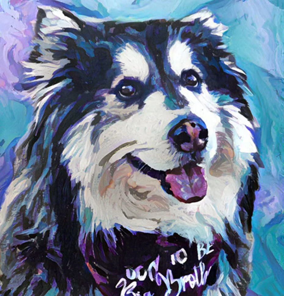 Oil Paint Personalized Pet  Portrait