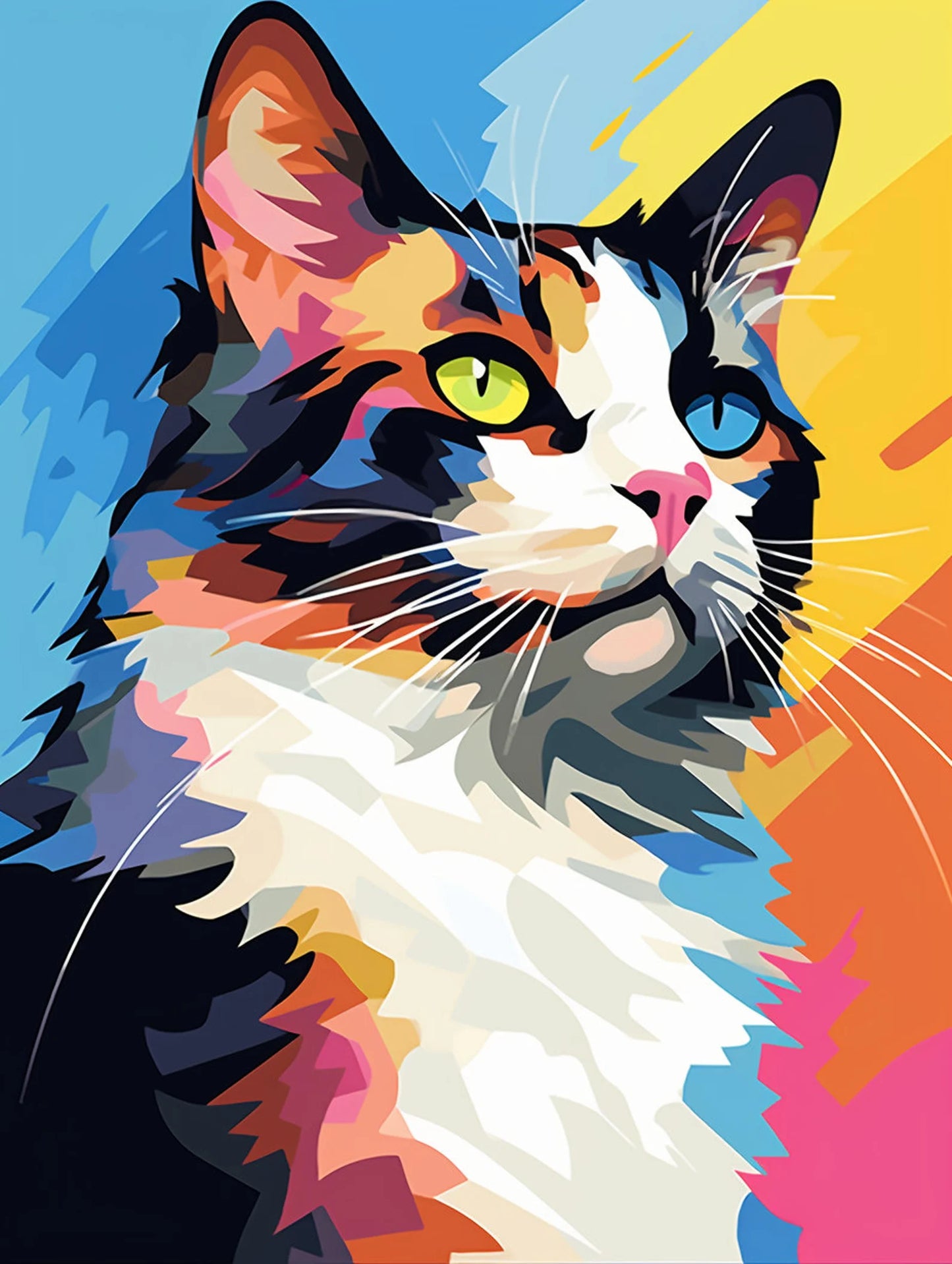 Vibrant Pop Art Personalized Pet  Portrait