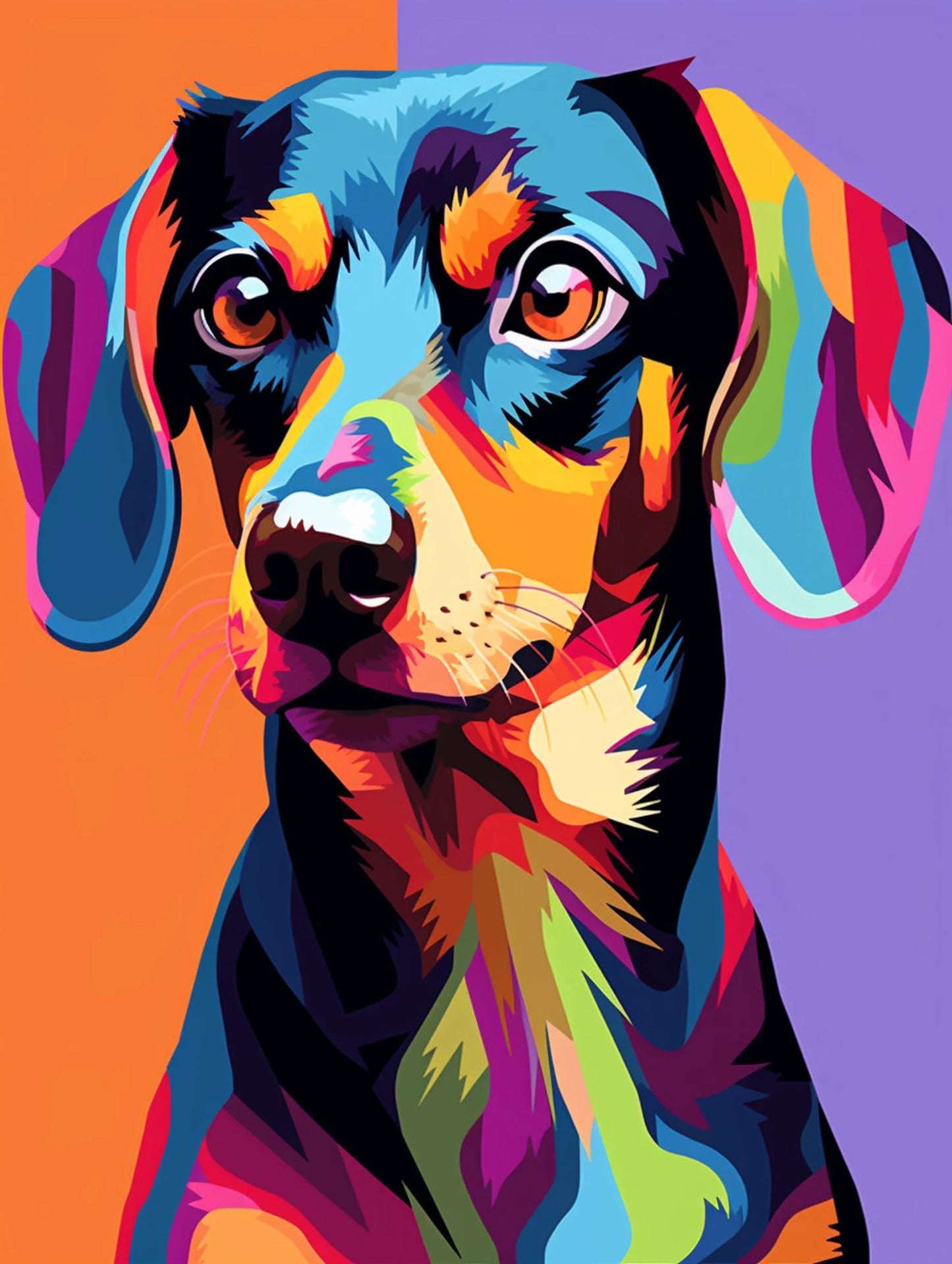 Vibrant Pop Art Personalized Pet  Portrait