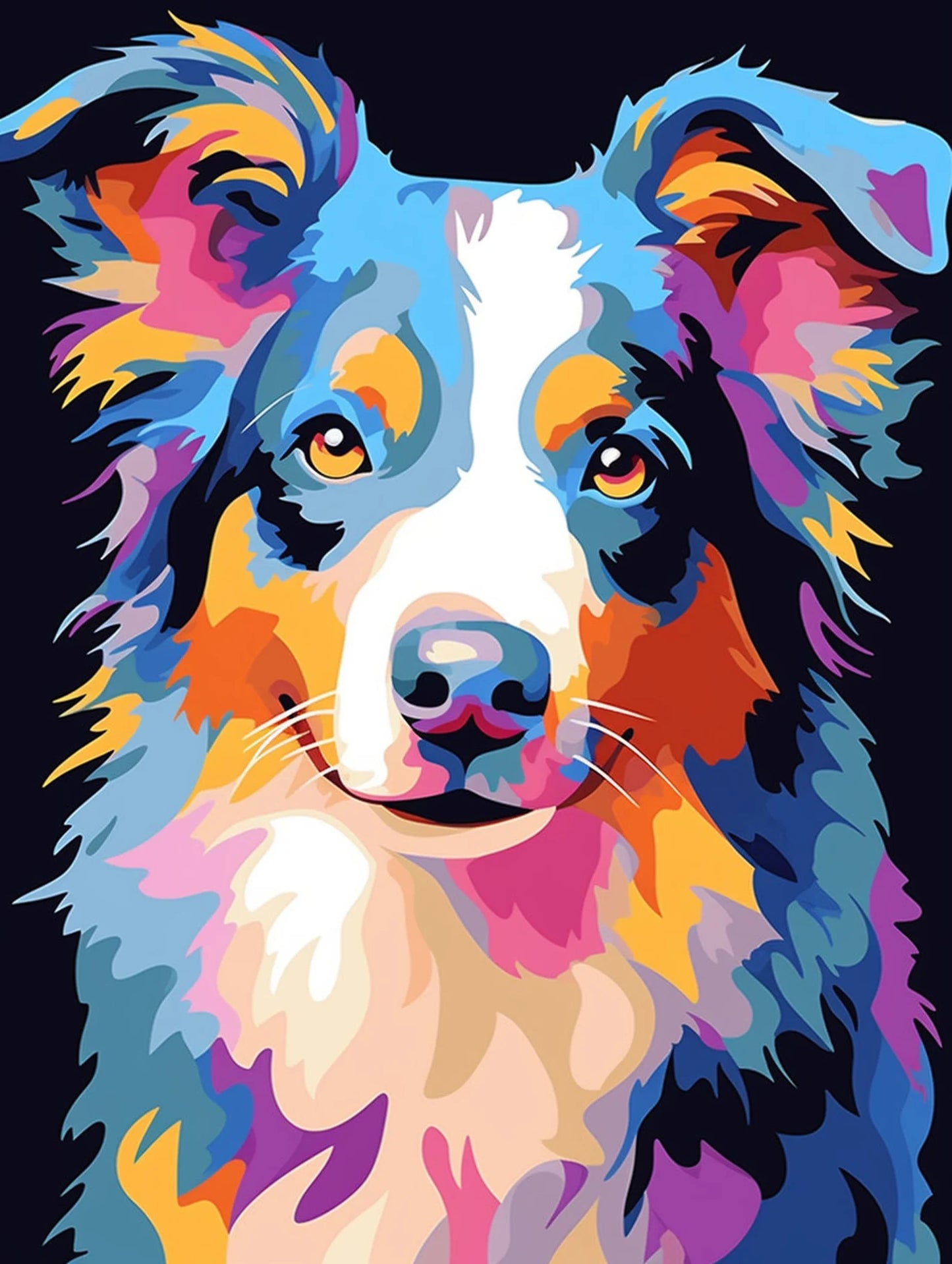 Vibrant Pop Art Personalized Pet  Portrait